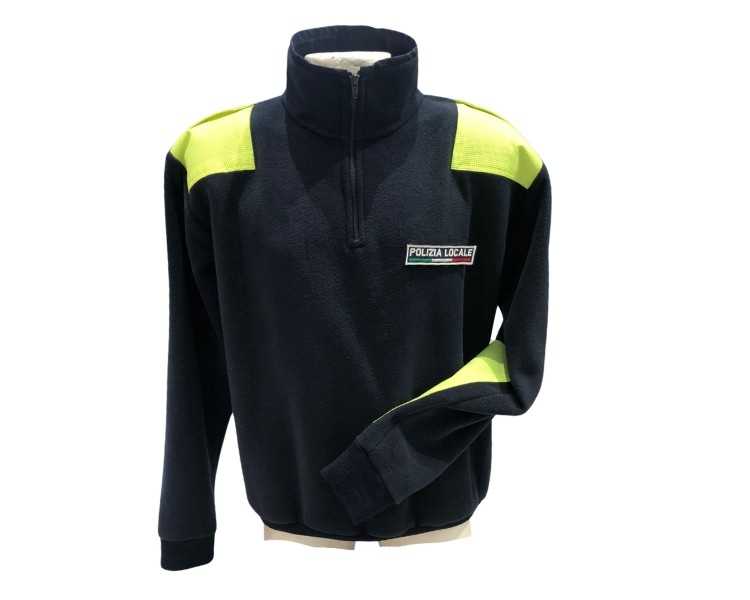 Maglione Pile Toppe Gialle